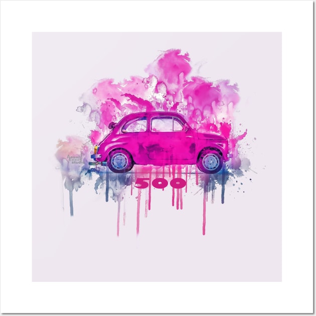 Fiat 500 Sarah Splash Edition Wall Art by AaaahEeeekStudio